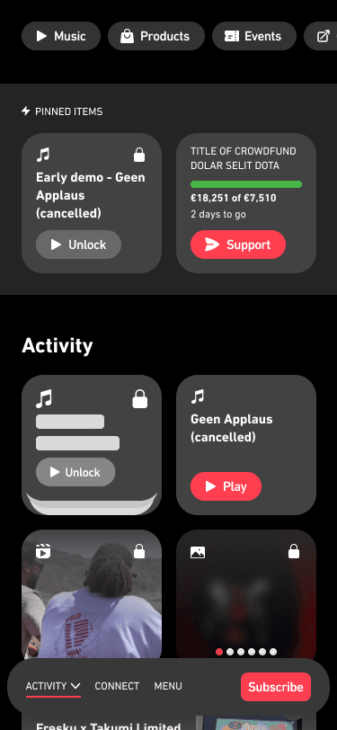 Mobile release screen showing unlocked access state.