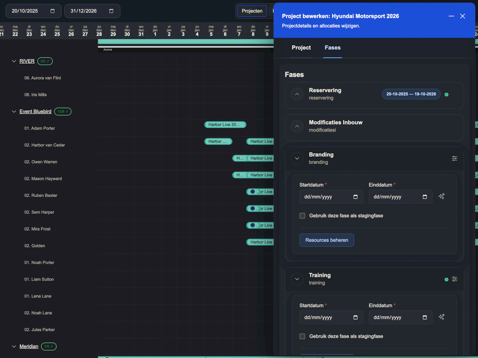 EasyLog dark planner frame 5 with a broader assignment overview.