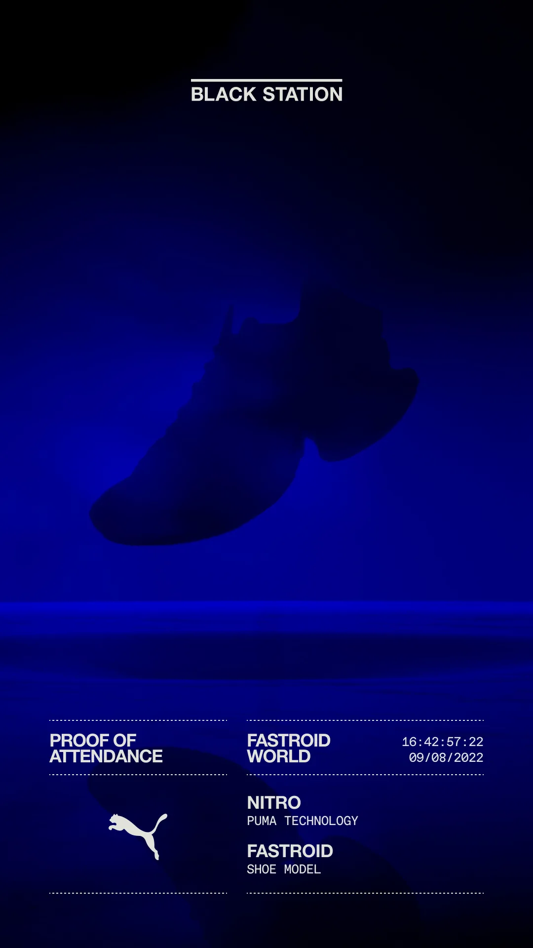 Puma Fastroid full share card composition with product-led campaign framing.