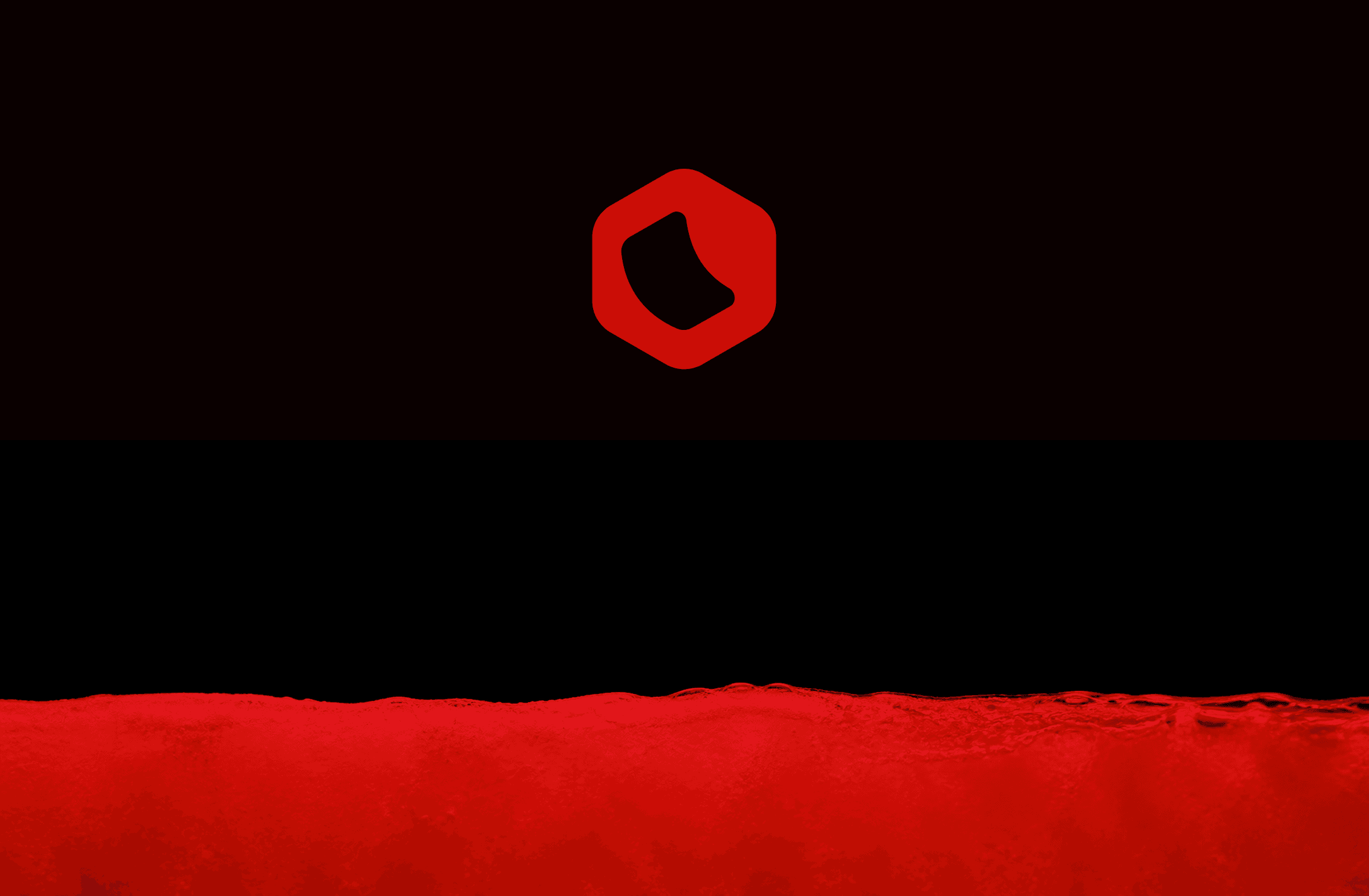Selfso red brand world with the product mark above a glowing textured ground.
